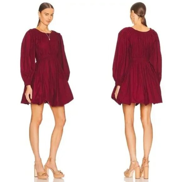NWT Ulla Johnson Martine Dress in Bordeaux Deep Red $395 - Picture 2 of 14